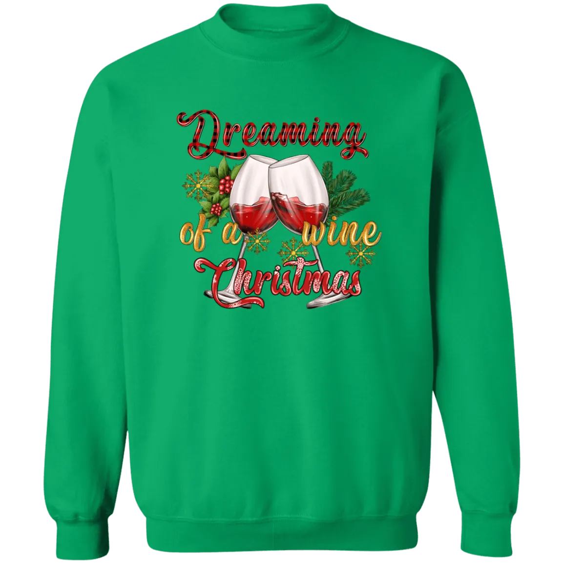 A Wine Christmas Crewneck Pullover Sweatshirt