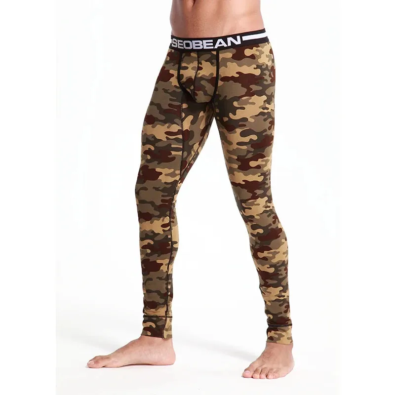 Aidase Long Johns Men Leggins Priented Camouflage Cotton Warm Long Underwear Thermal Pants Fashion Sexy Leggings Hombre Winter