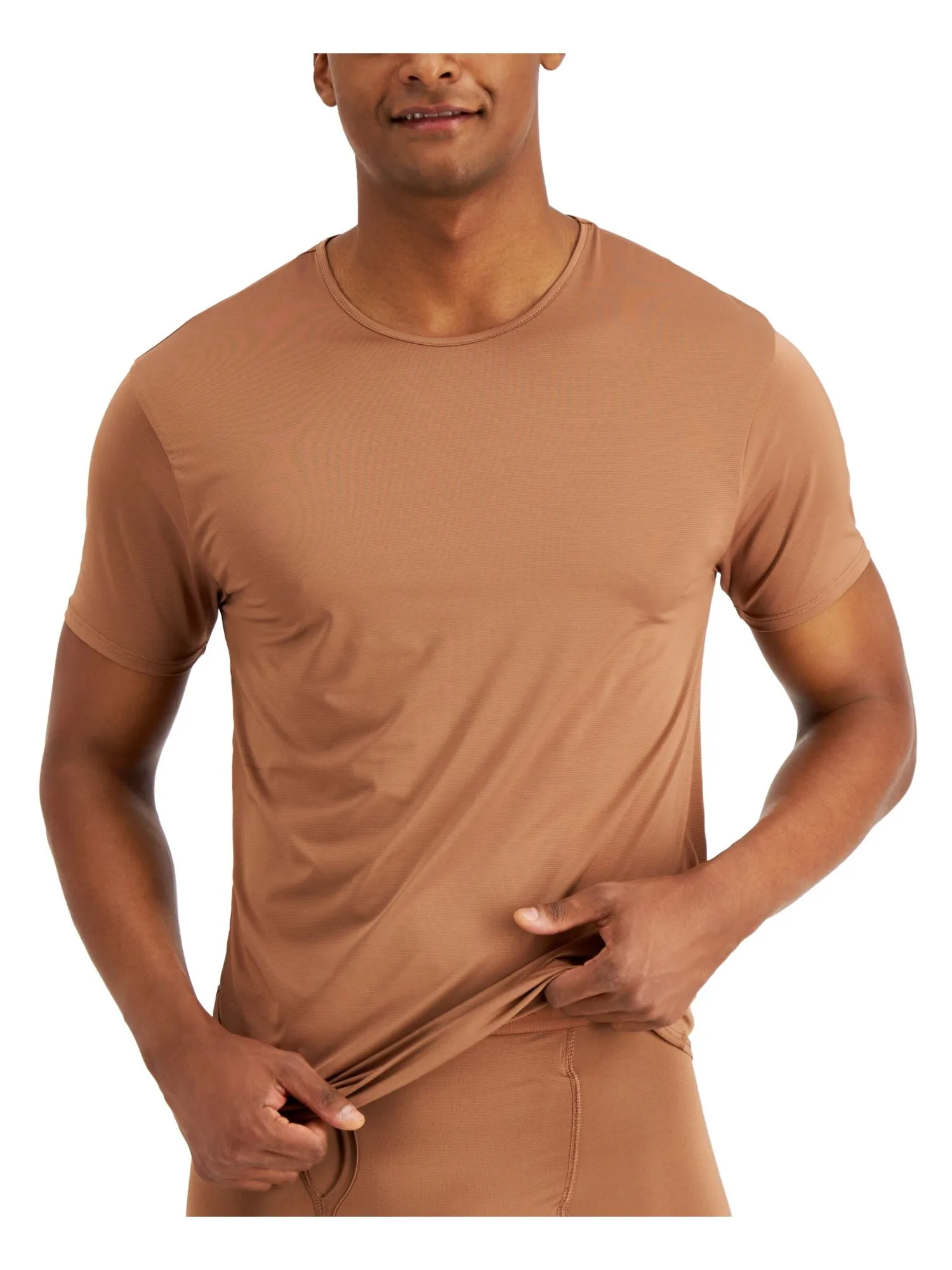 ALFATECH BY ALFANI Brown Solid Everyday Base Layer