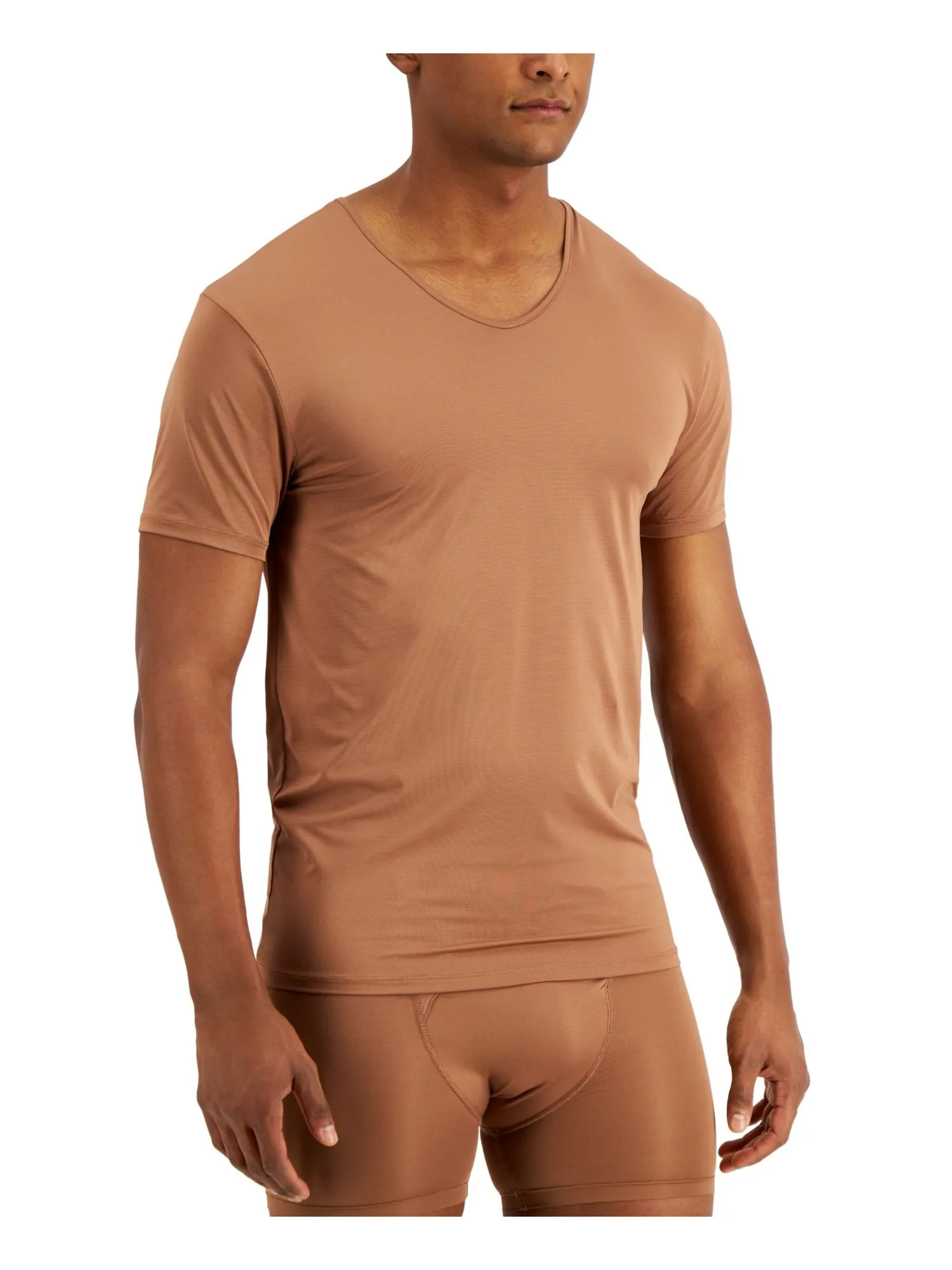 ALFATECH BY ALFANI Brown Solid Everyday Base Layer