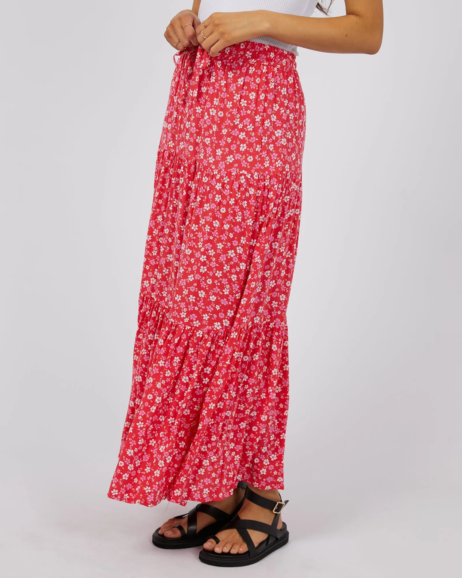 All About Eve Dolly Maxi Skirt Red