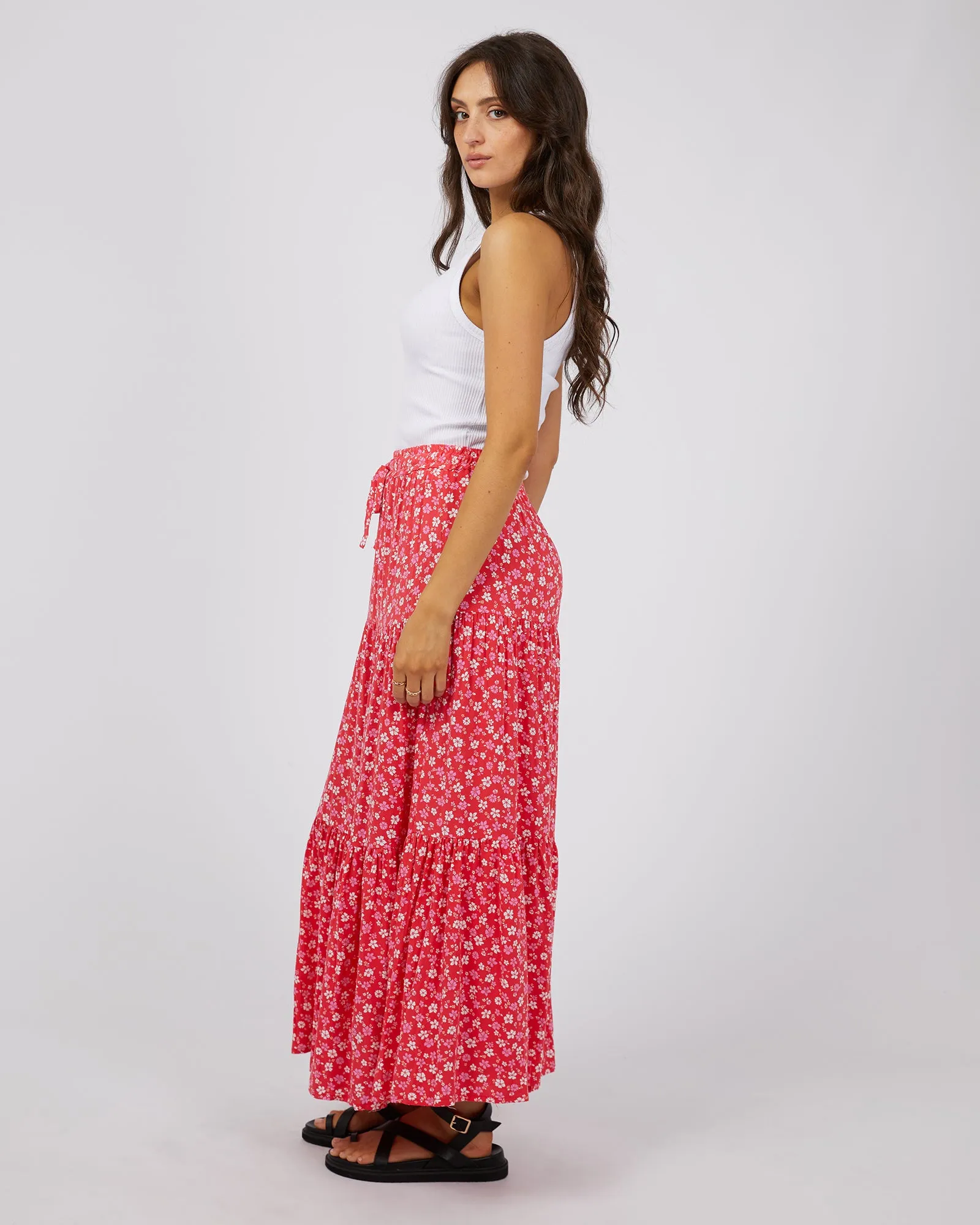 All About Eve Dolly Maxi Skirt Red