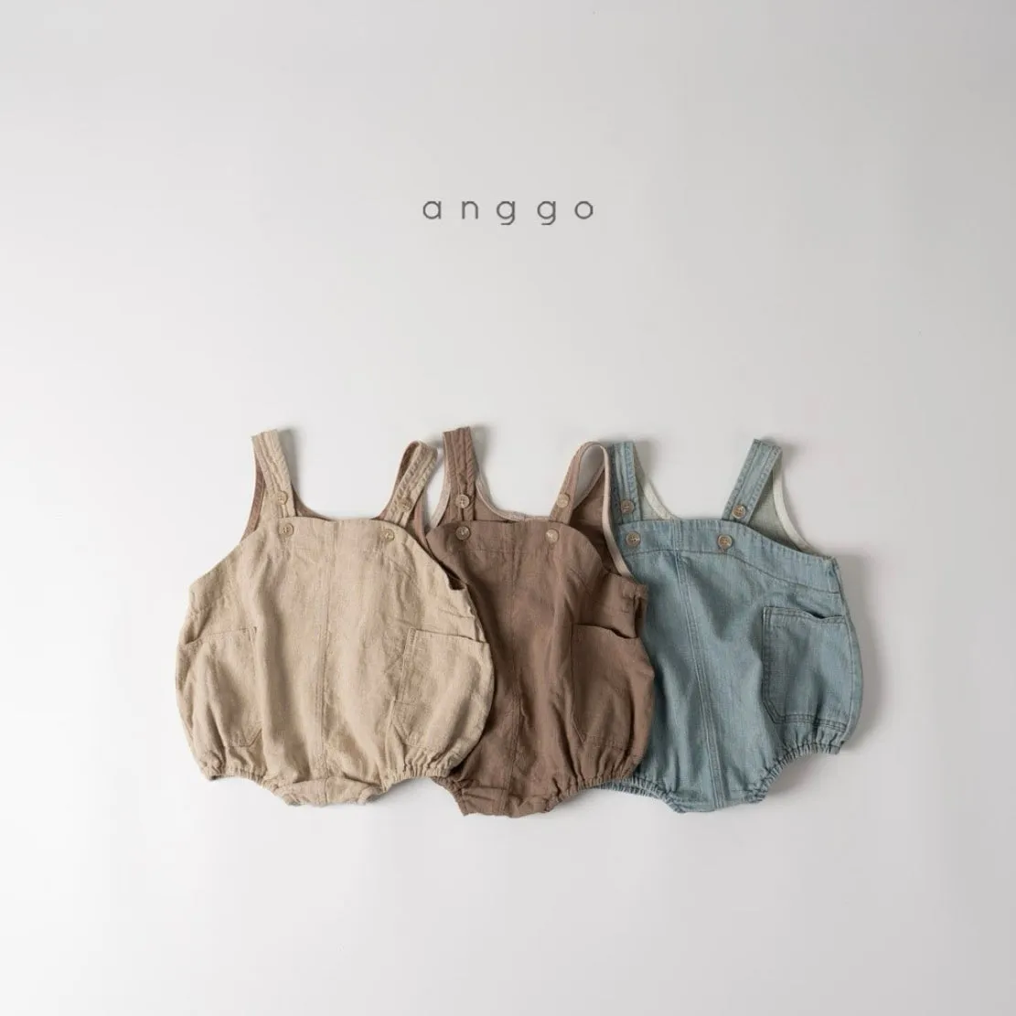 [anggo] brownie overall romper (beige) - SS24