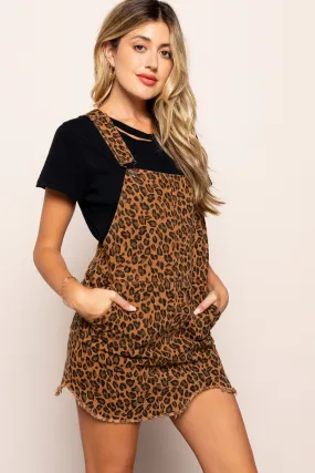 Animal Print Overall Dress in Multicolor