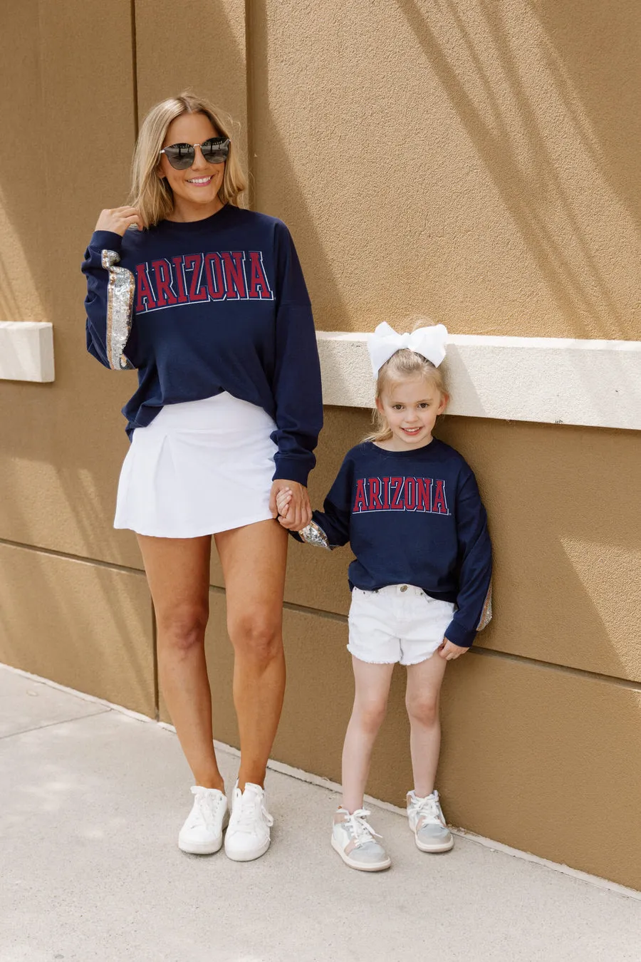 ARIZONA WILDCATS GUESS WHO'S BACK KIDS SEQUIN YOKE PULLOVER