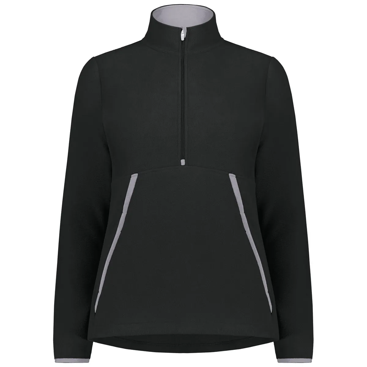 Augusta Sportswear Women's Black Polar-Fleece 1/2 Zip Pullover