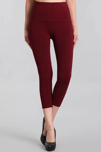 B2370US Capri/Short Control Top Solid Leggings