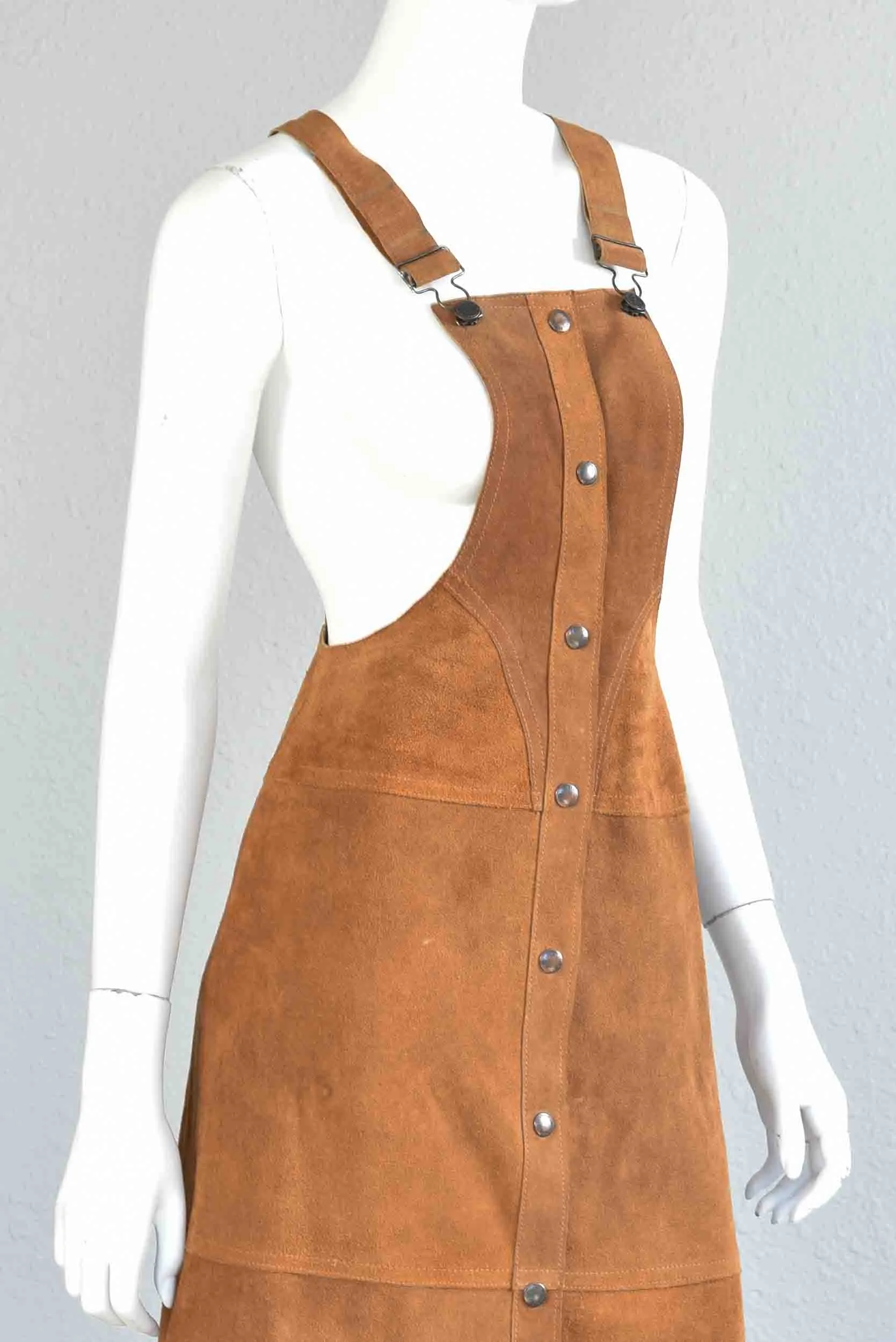 Bagatelle 70s Suede Overall Dress