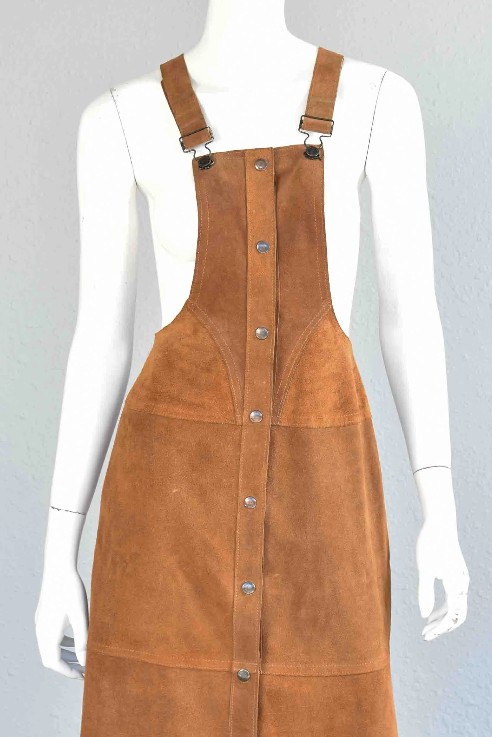 Bagatelle 70s Suede Overall Dress