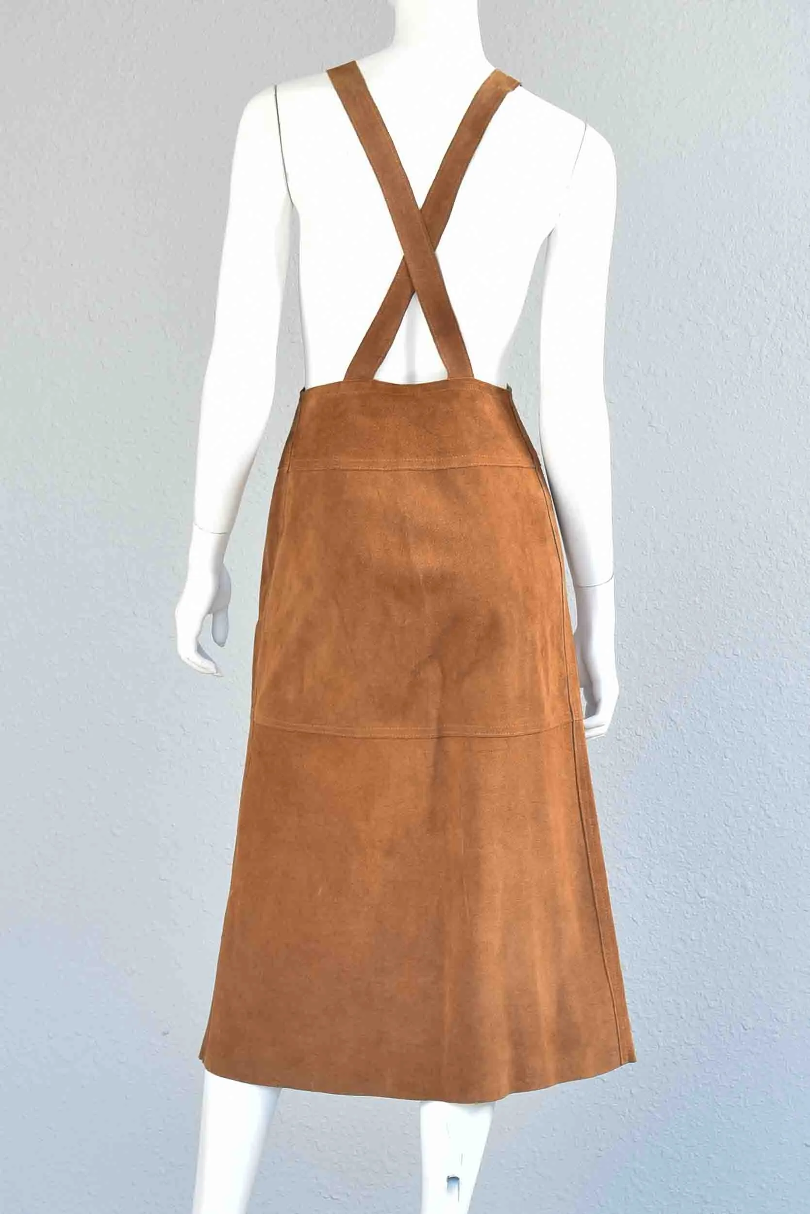 Bagatelle 70s Suede Overall Dress