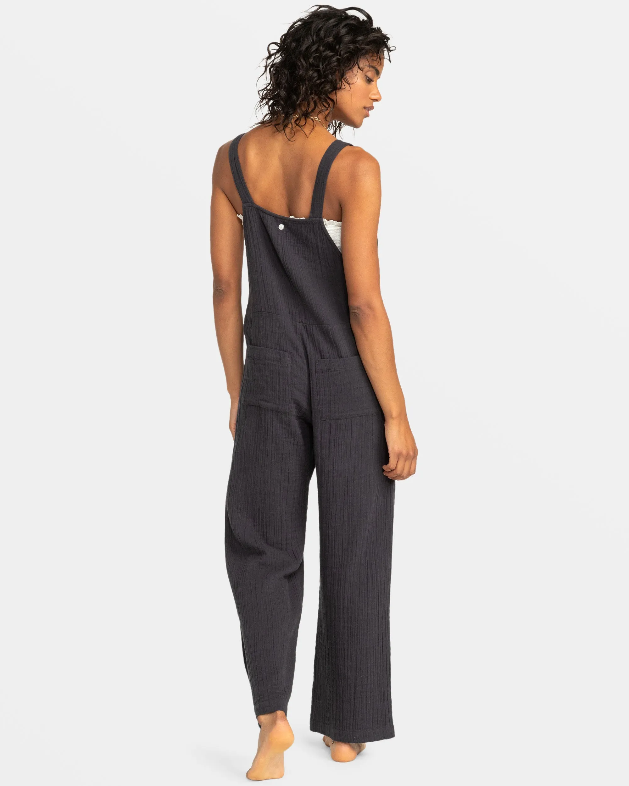 Beachside Dreaming Overall Jumpsuit - Phantom