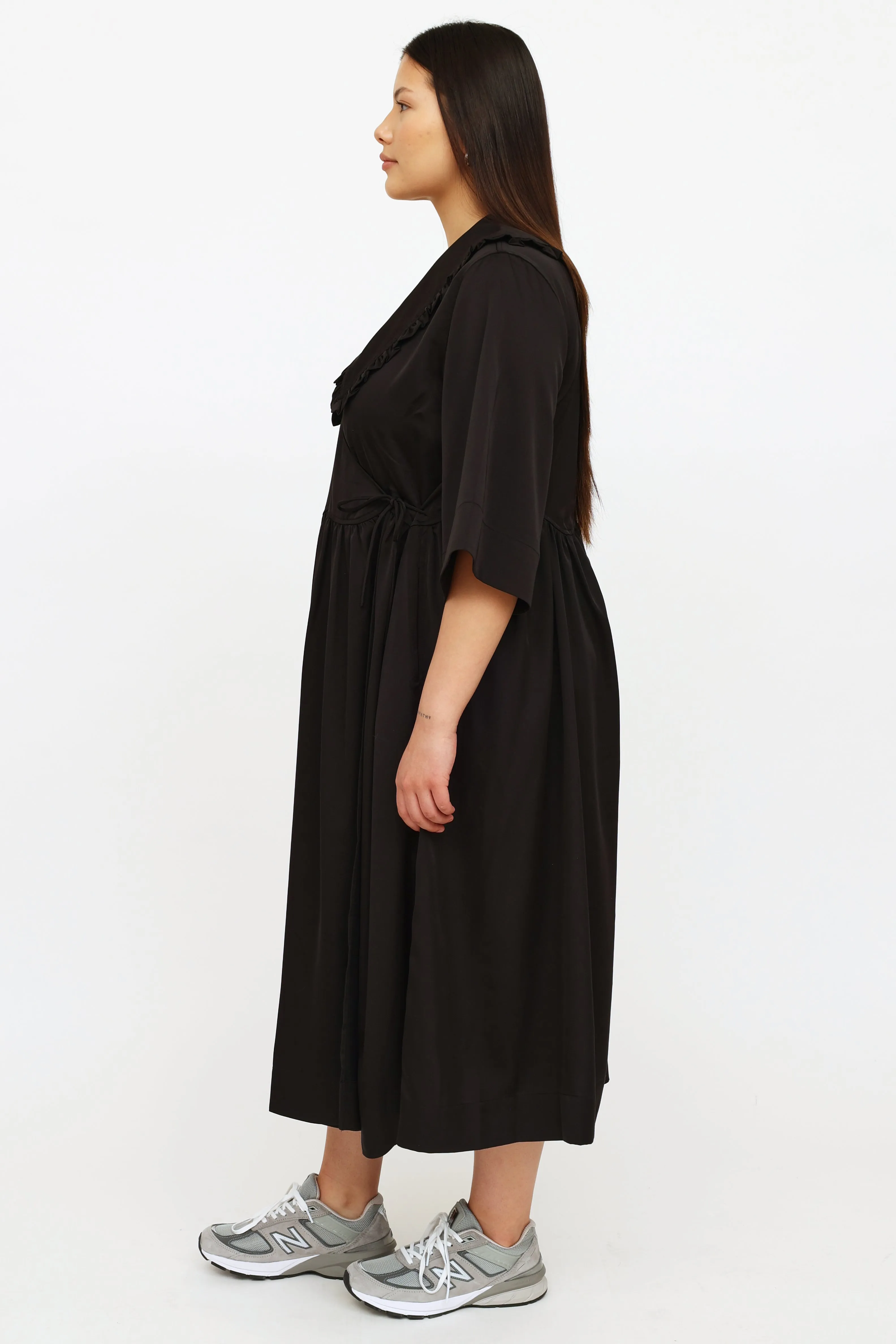 Black Maxi Wrap Dress