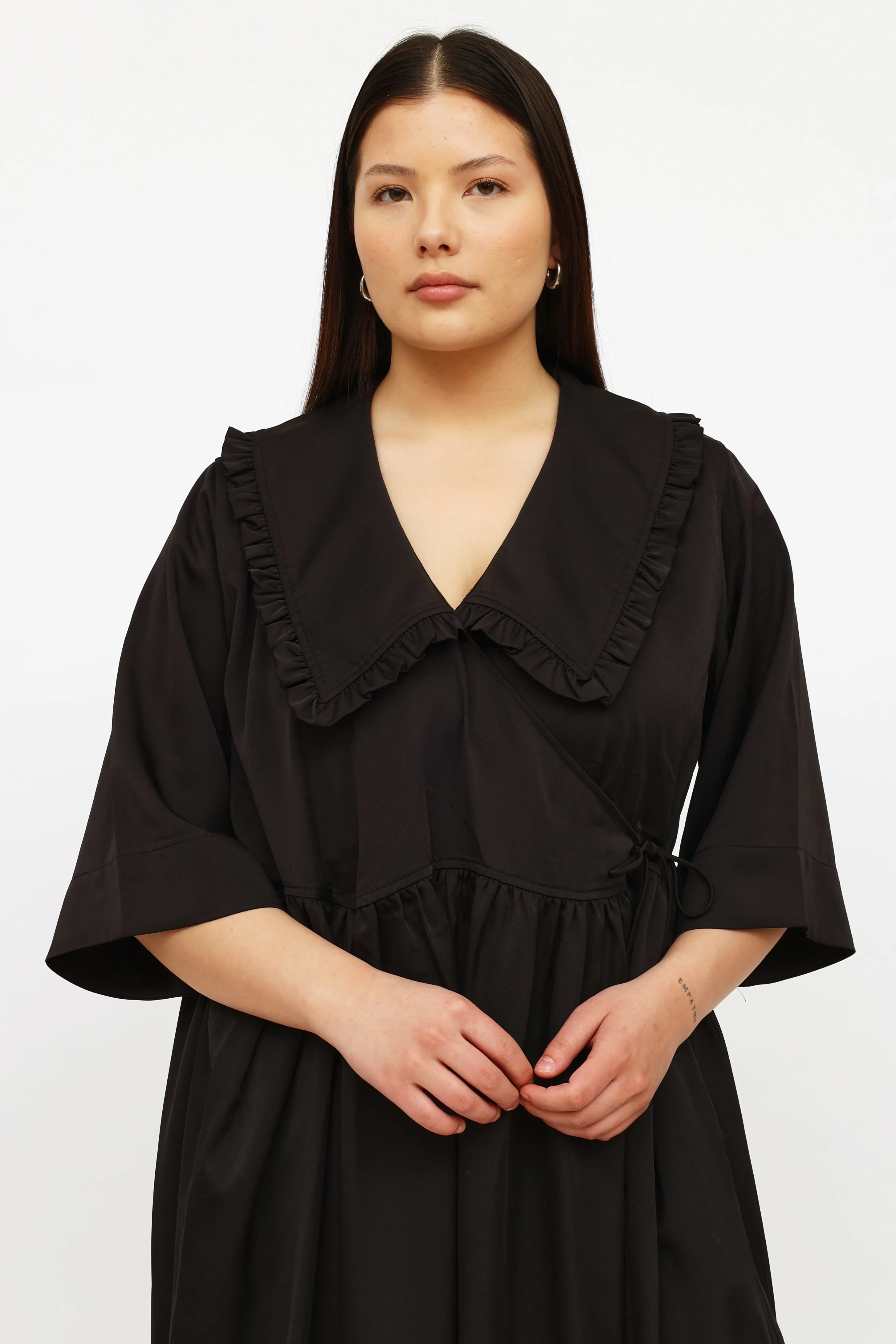 Black Maxi Wrap Dress