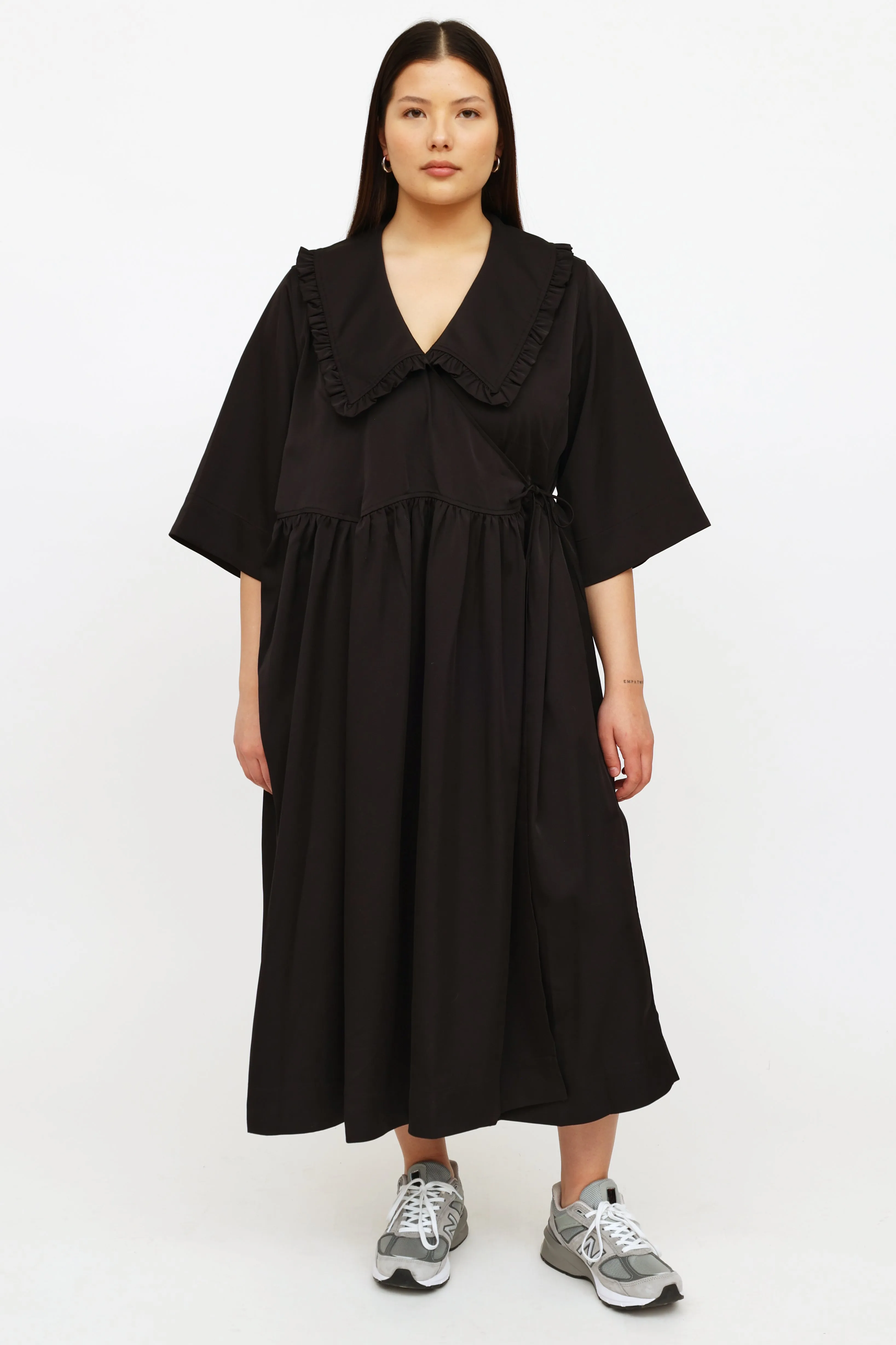 Black Maxi Wrap Dress