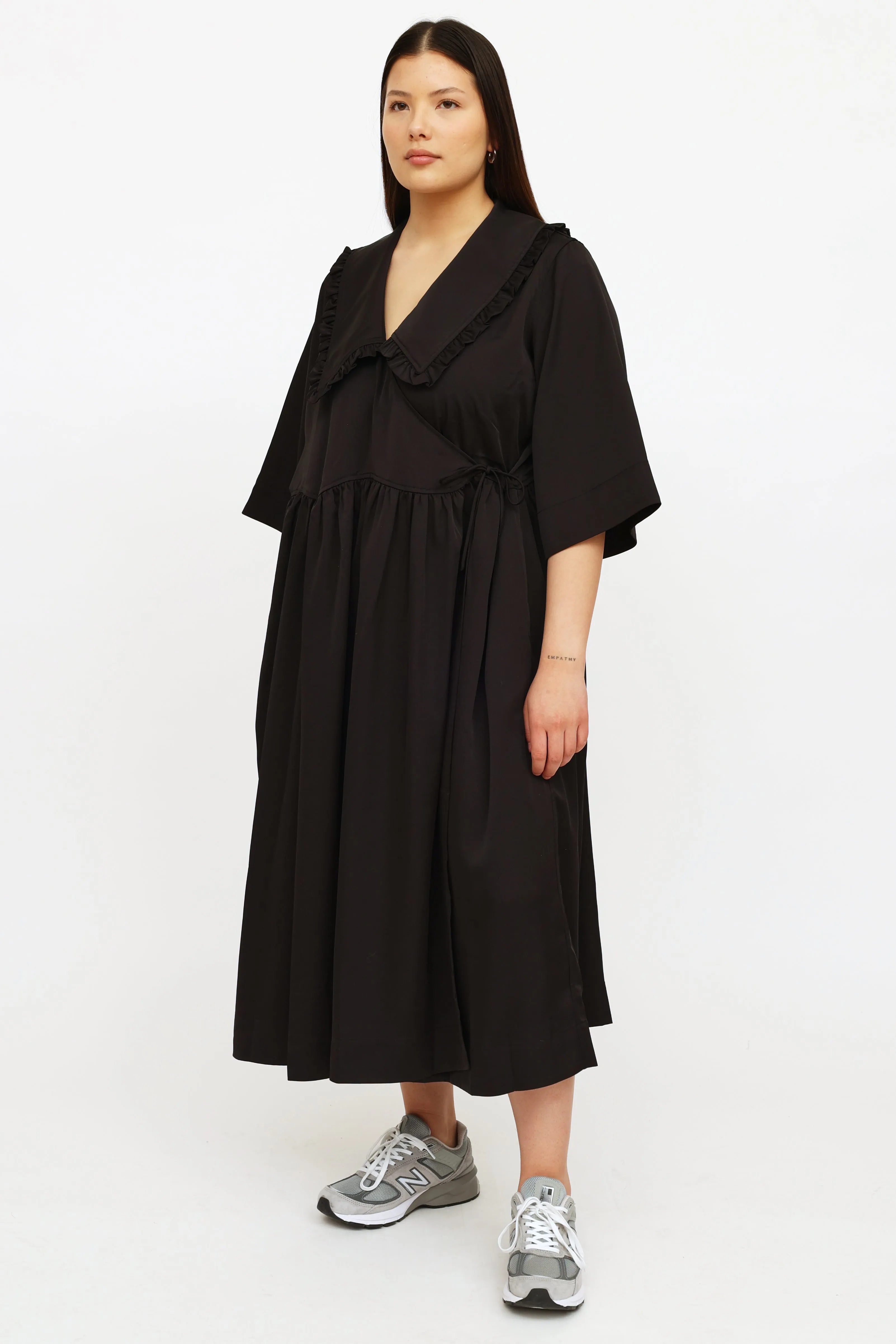 Black Maxi Wrap Dress