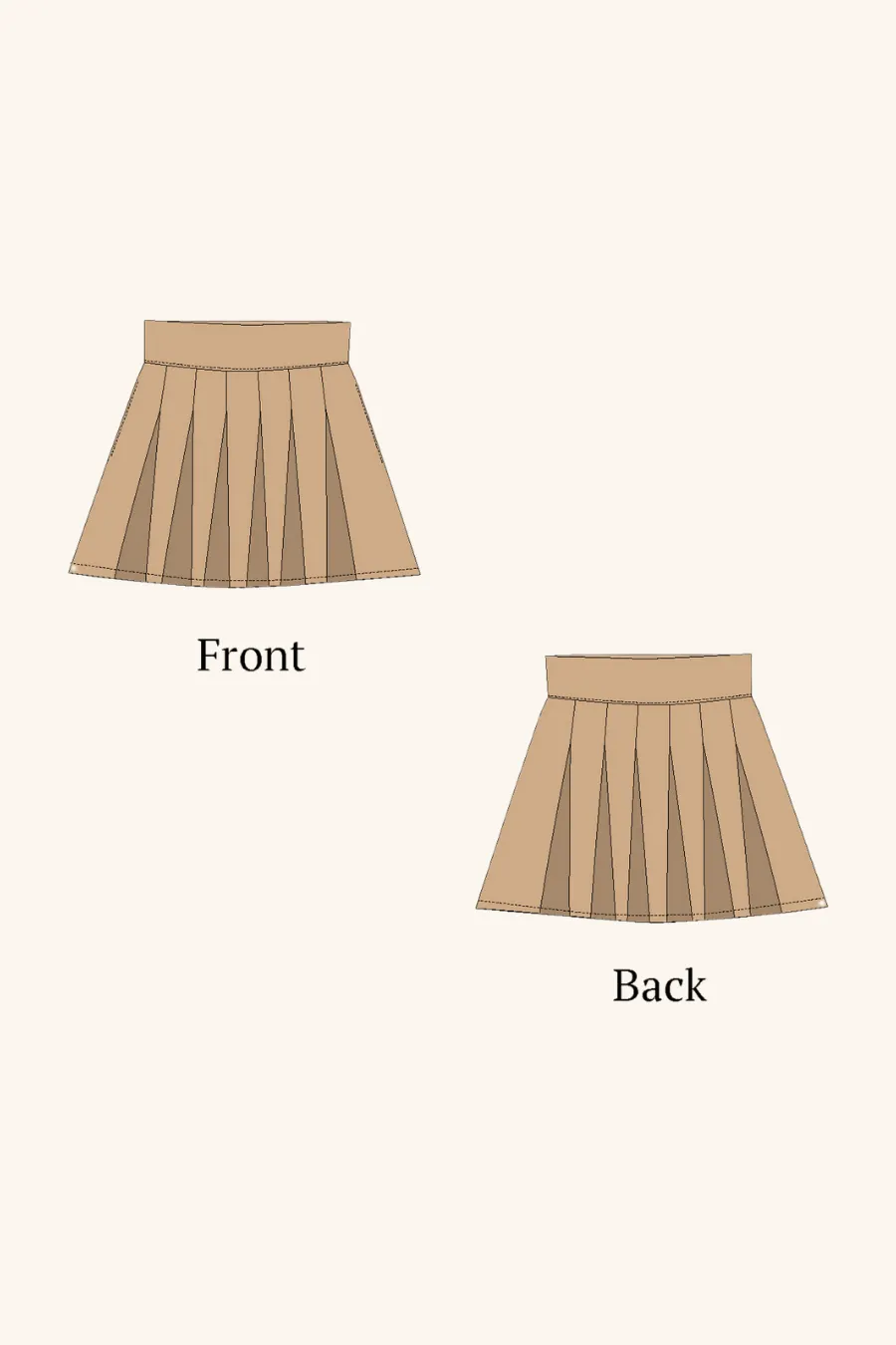 Box Pleat Skirt Sewing Pattern 'Ophelia'