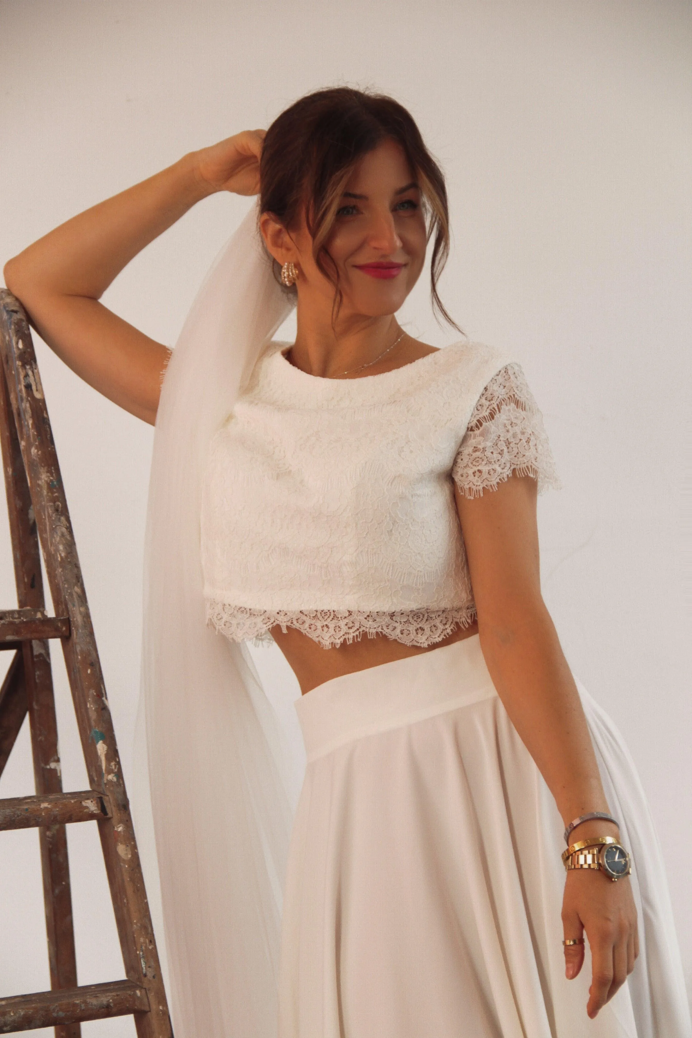 Bridal Lace Crop Top