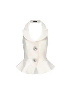 Cambria Diamond Vest (White) (Final Sale)