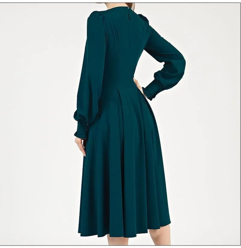 Cambrige Pleated Vintage Dress