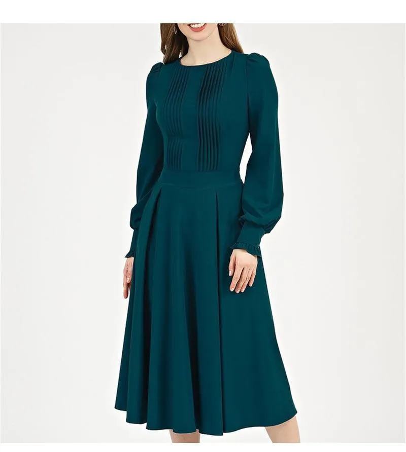 Cambrige Pleated Vintage Dress