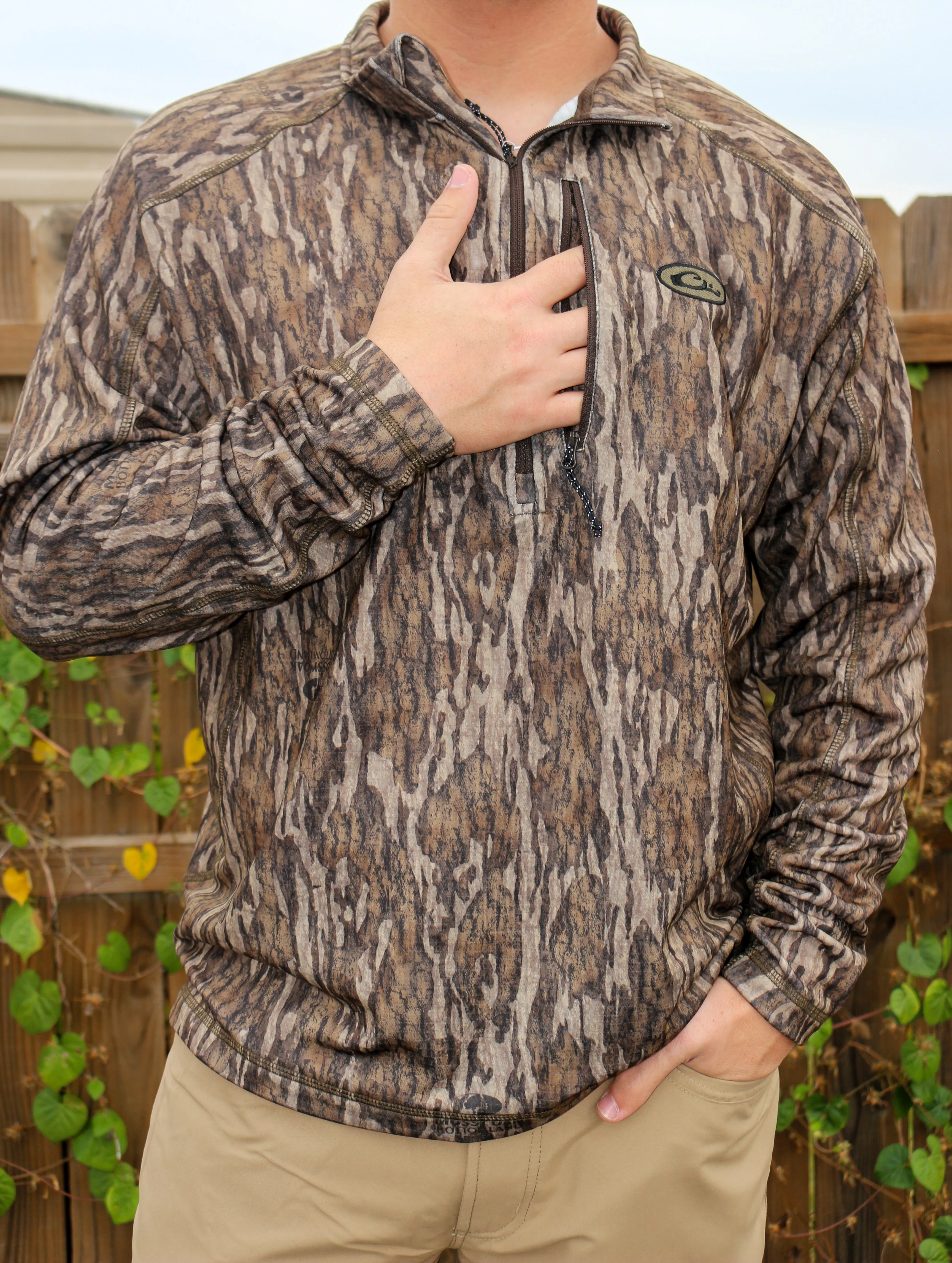 Camo Bottomland MST Breathlite 1/4 Zip Pullover