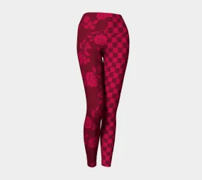 Check Roses Yoga Leggings