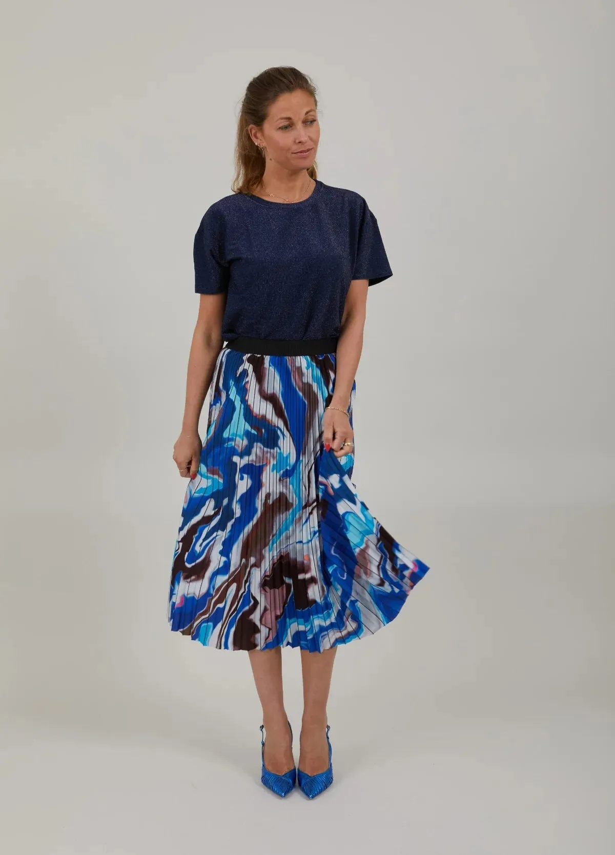 Coster Copenhagen Plisse Printed Skirt - Flow Print