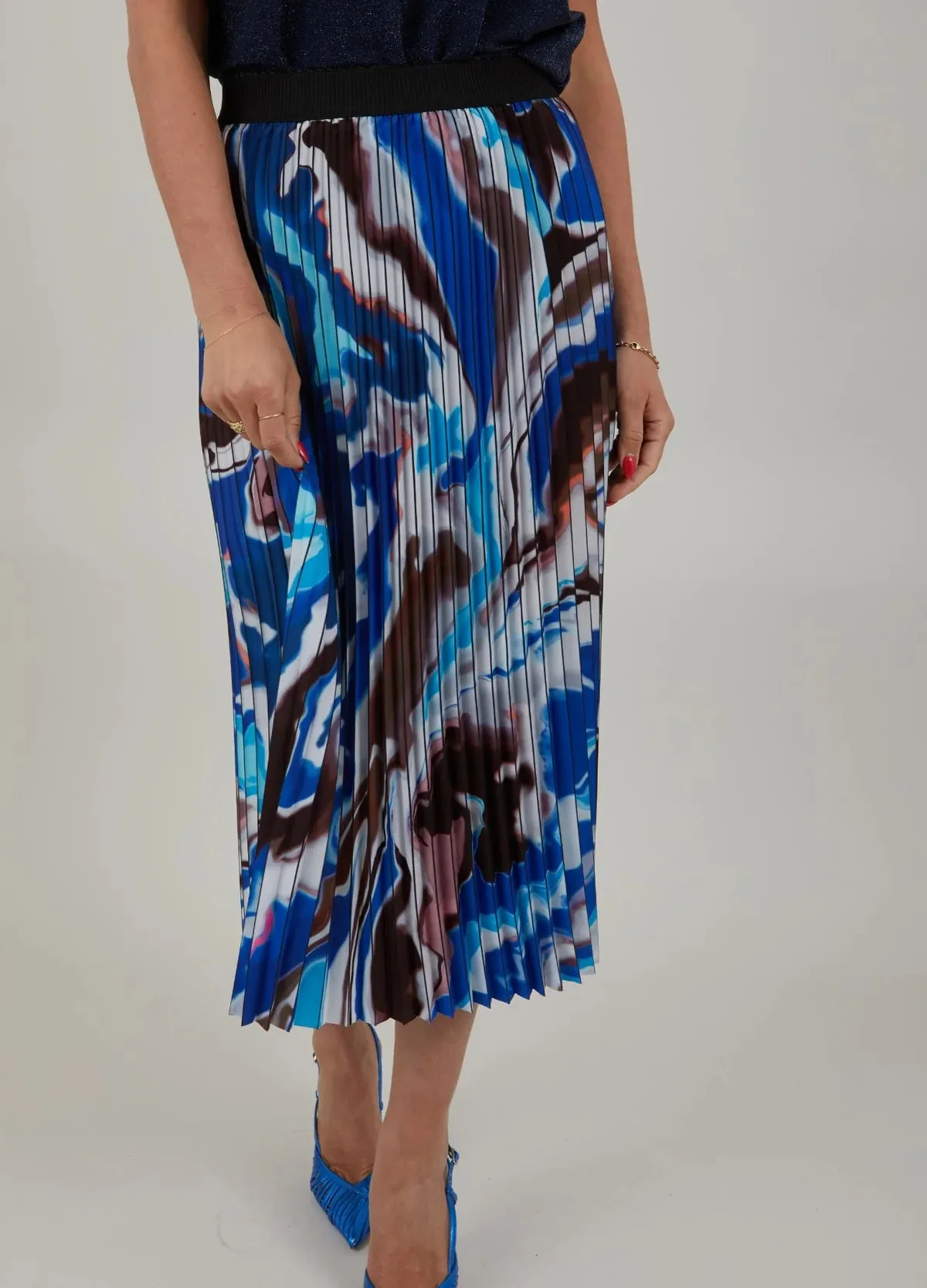 Coster Copenhagen Plisse Printed Skirt - Flow Print