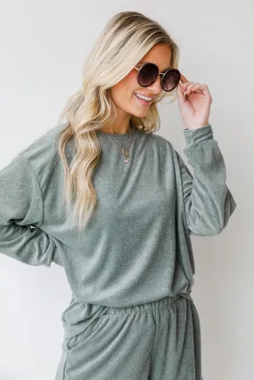 Cozy Little Secret Terry Cloth Pullover