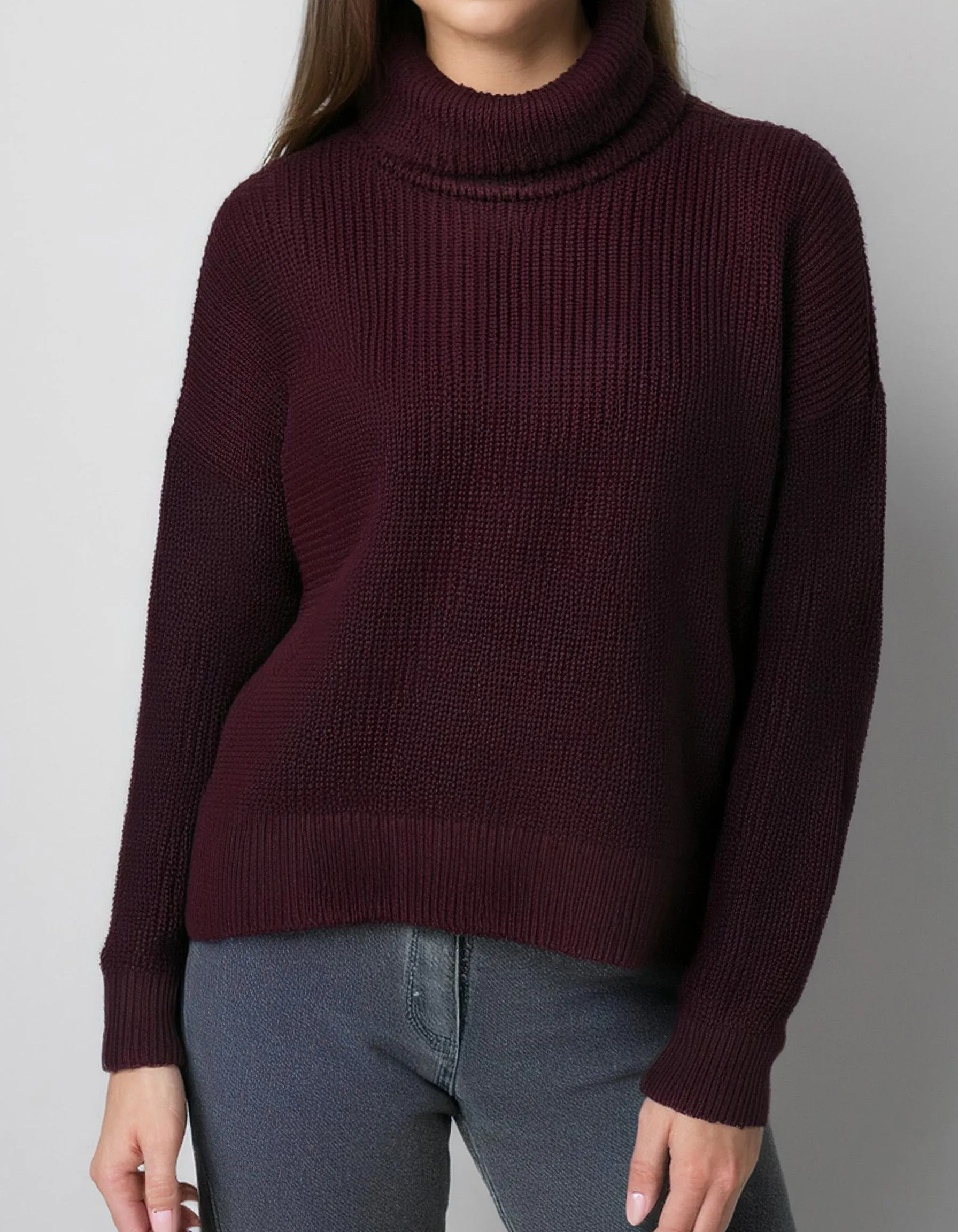 Deep Burgundy Knit Pullover