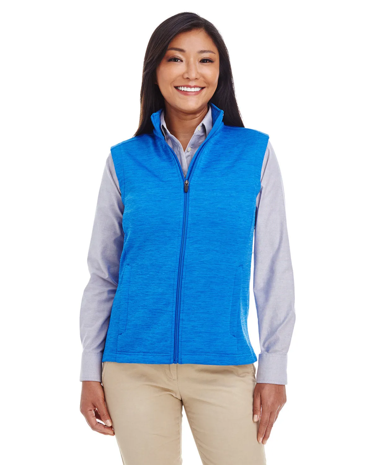 Devon & Jones Ladies' Newbury Mélange Fleece Vest DG797W