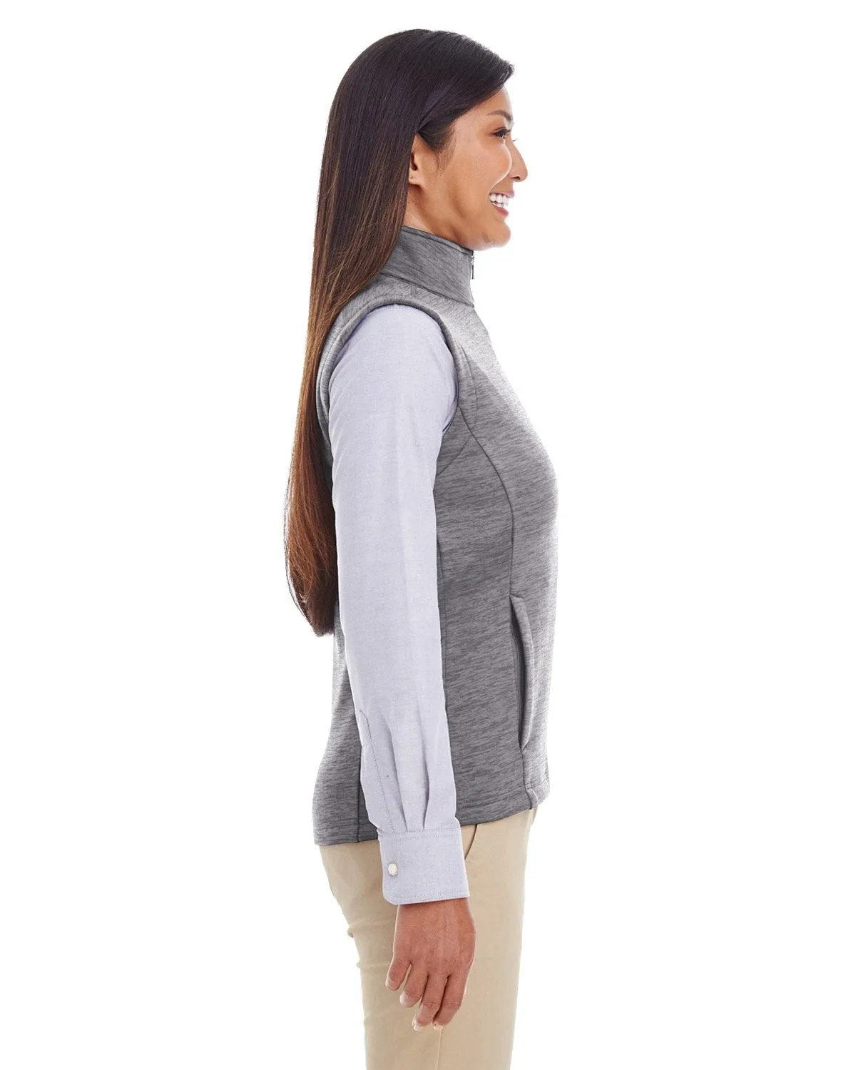 Devon & Jones Ladies' Newbury Mélange Fleece Vest DG797W