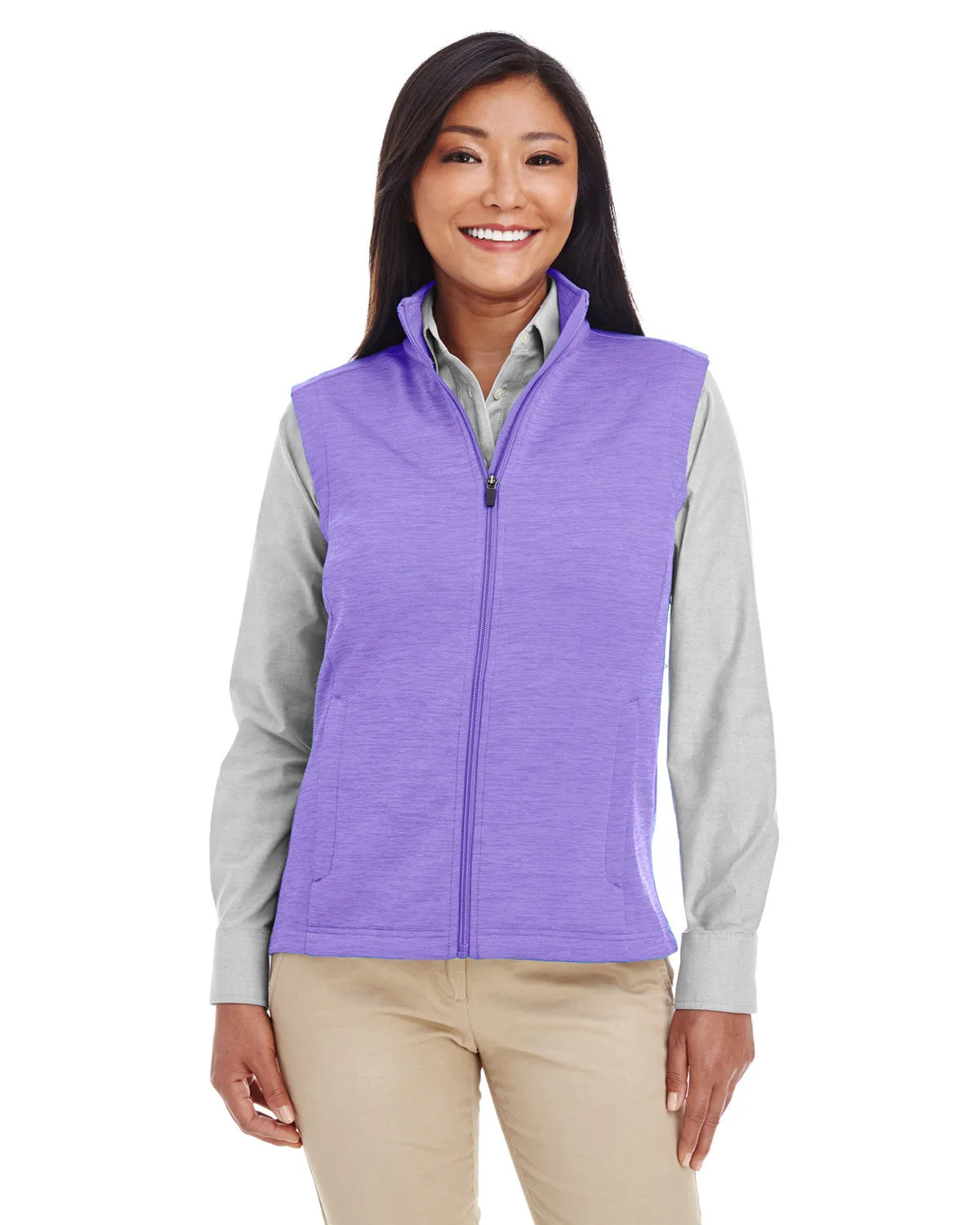 Devon & Jones Ladies' Newbury Mélange Fleece Vest DG797W