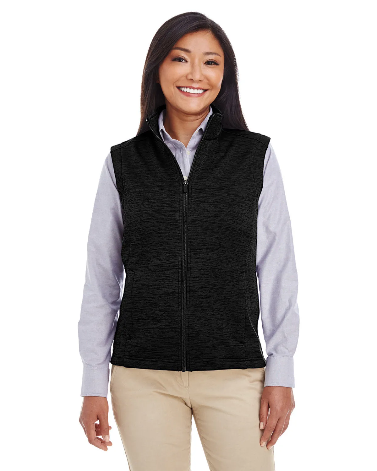 Devon & Jones Ladies' Newbury Mélange Fleece Vest DG797W