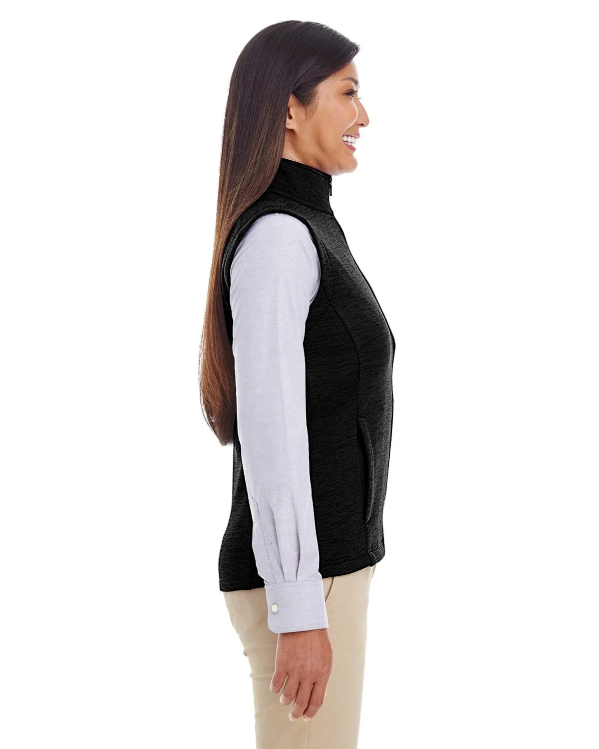 Devon & Jones Ladies' Newbury Mélange Fleece Vest DG797W