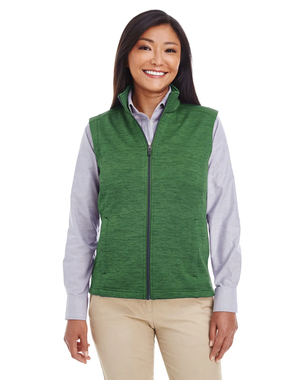 Devon & Jones Ladies' Newbury Mélange Fleece Vest DG797W