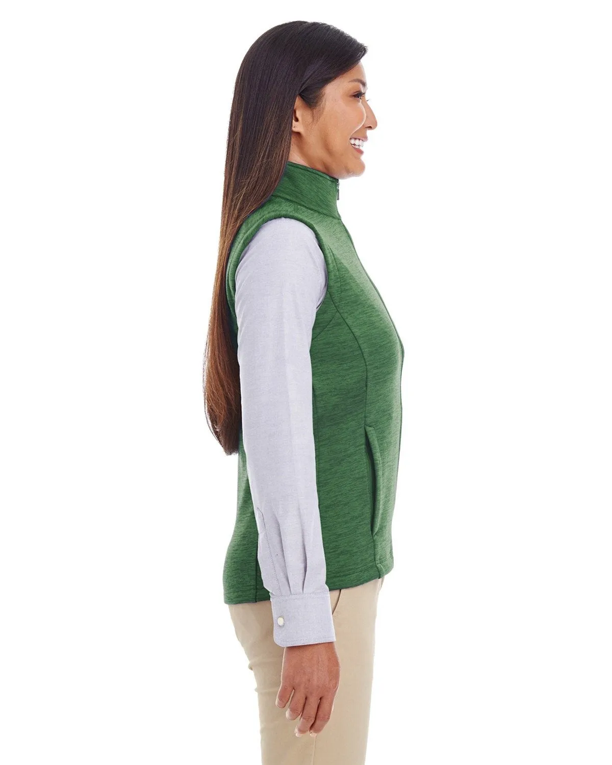 Devon & Jones Ladies' Newbury Mélange Fleece Vest DG797W