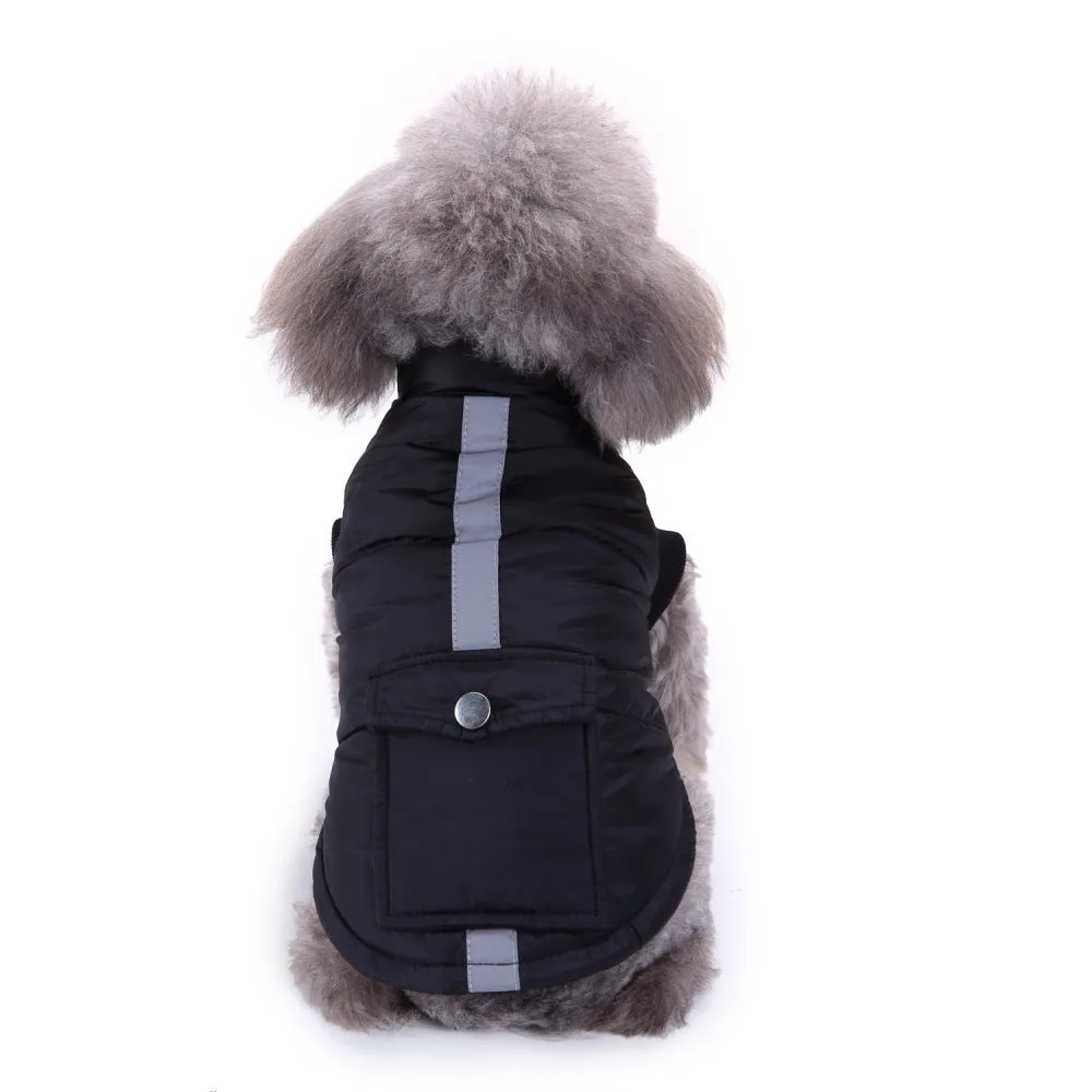 Dog Winter Clothing Coat Reflective Cotton