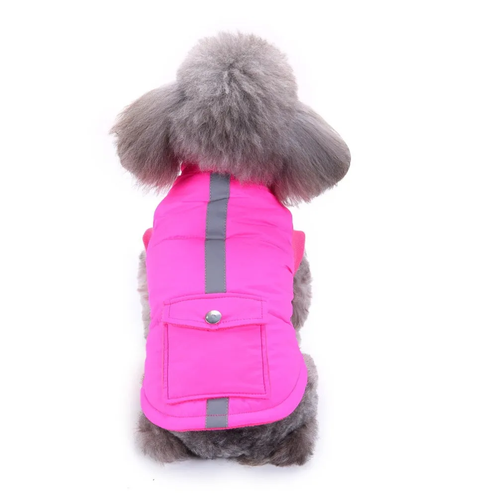 Dog Winter Clothing Coat Reflective Cotton