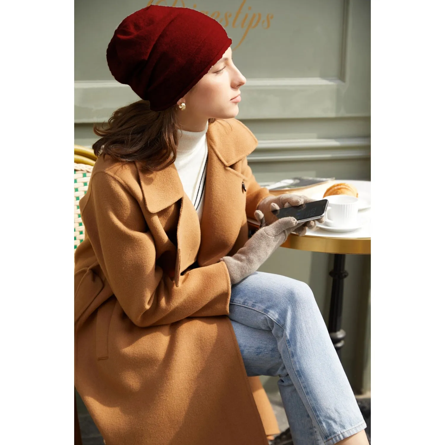 Double Layer Cashmere Hat