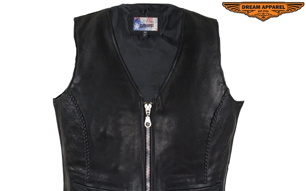 Dream Apparel Womens Classic Leather Vest