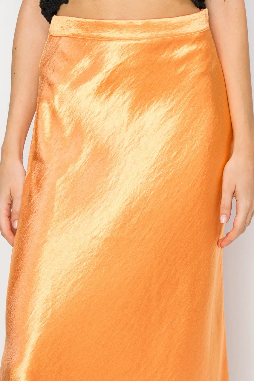 DZ24A853-Satin Midi Skirt