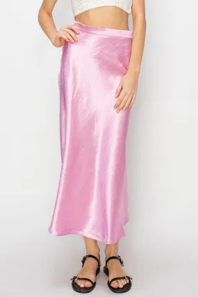 DZ24A853-Satin Midi Skirt