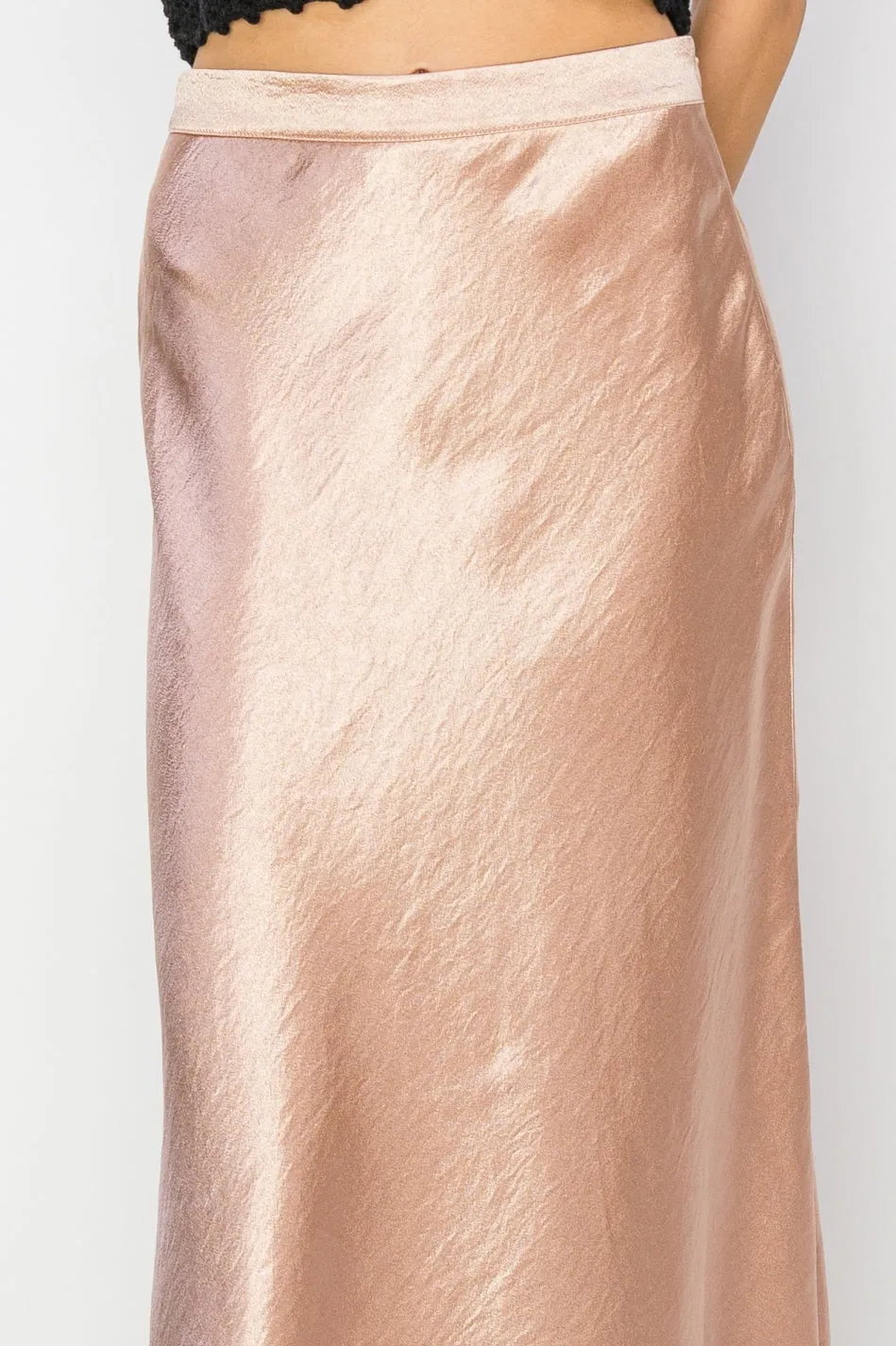 DZ24A853-Satin Midi Skirt