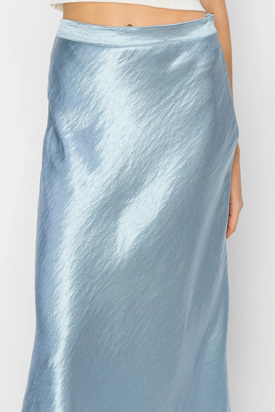 DZ24A853-Satin Midi Skirt