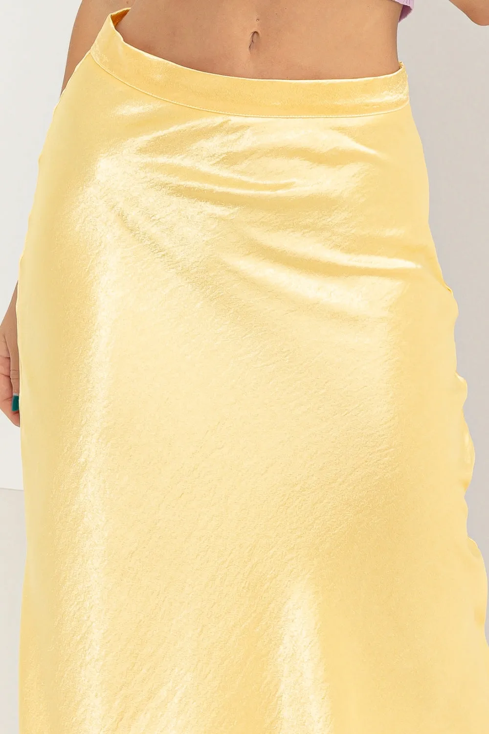 DZ24A853-Satin Midi Skirt