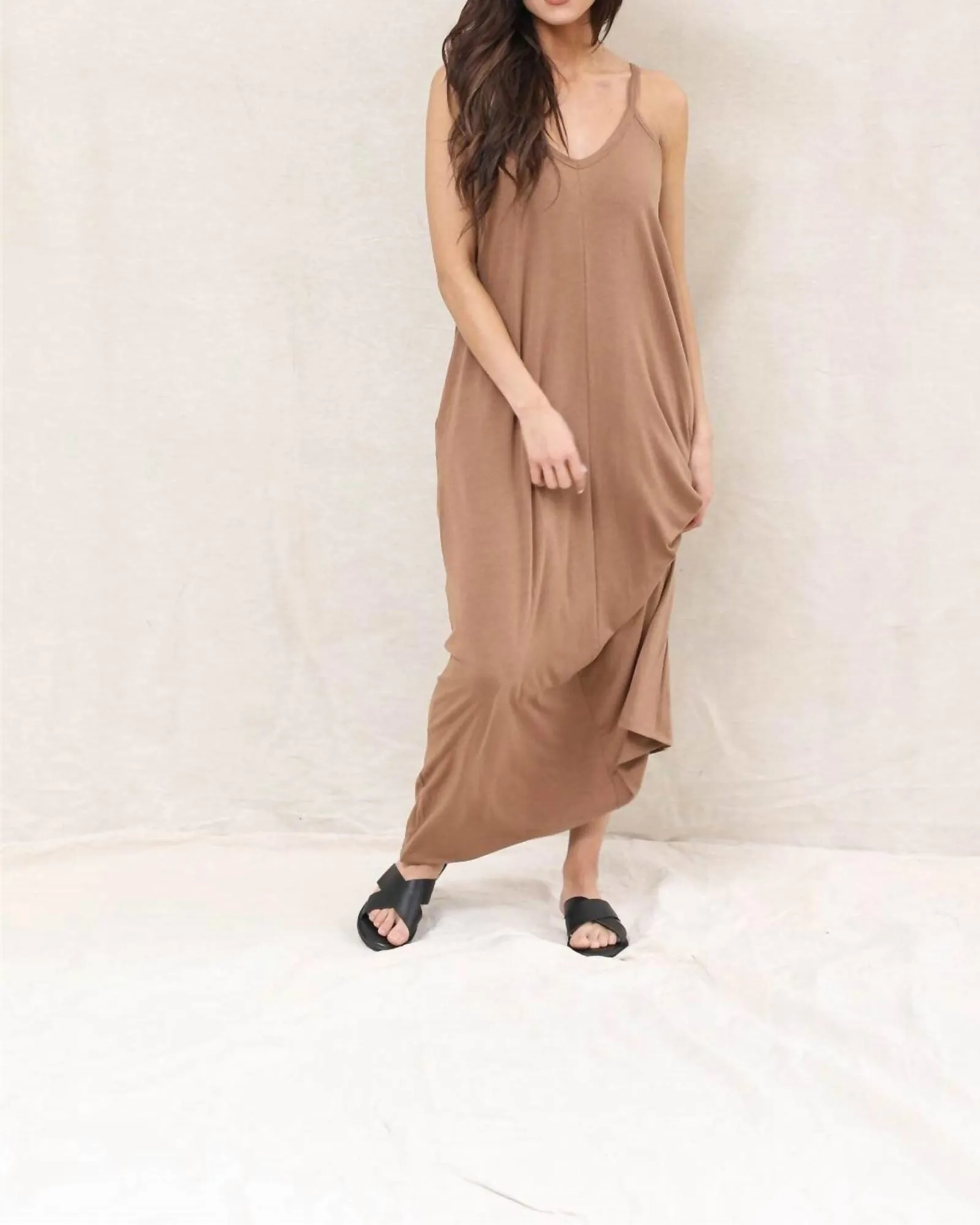 Everyday Maxi Dress In Deep Camel | Deep Camel