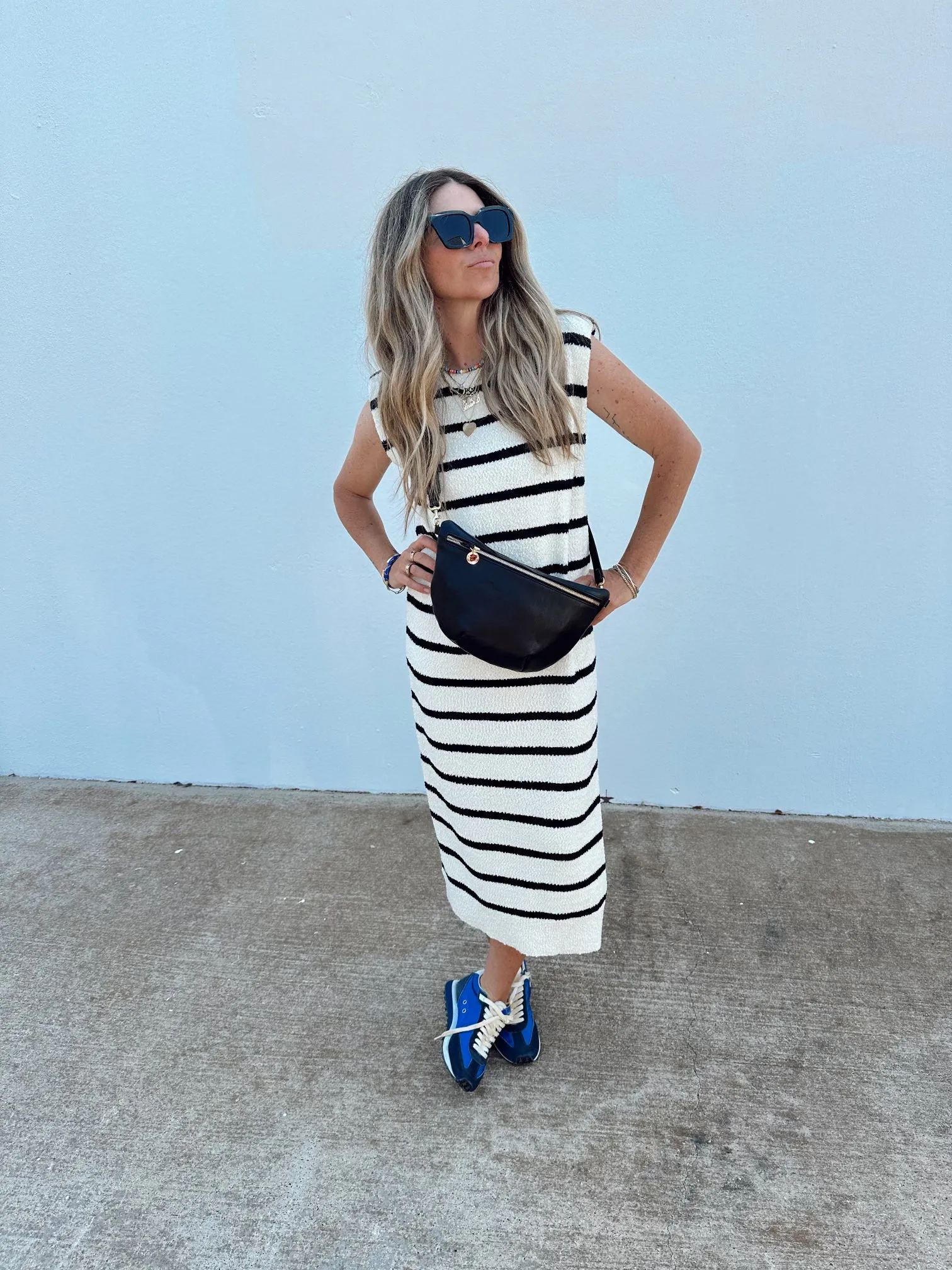 Farrah Striped Knit Dress