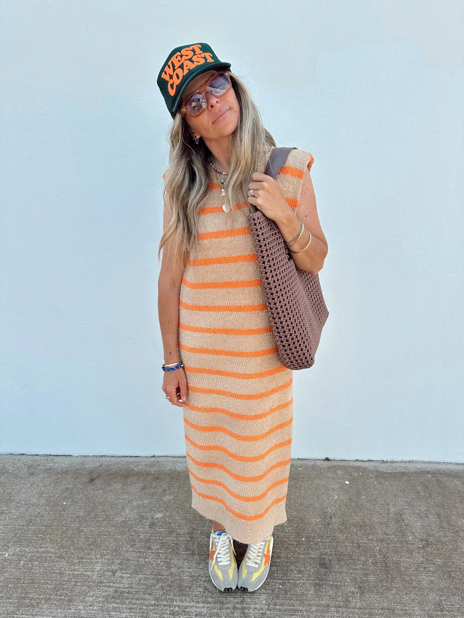 Farrah Striped Knit Dress