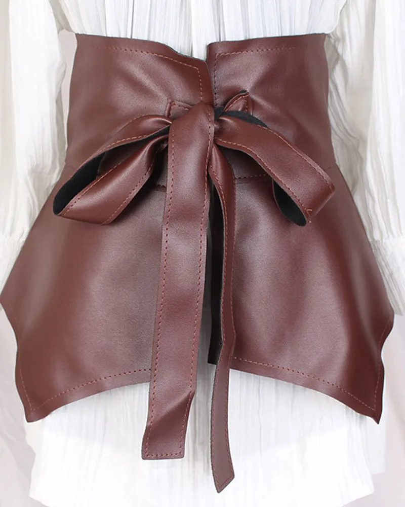 FAUX LEATHER SKIRT BELT